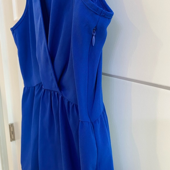 Royal Blue Peplum Blouse - Picture 4 of 4